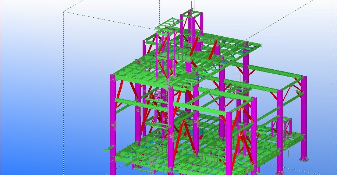 Tekla 3D model — Petrofac steel detailing
