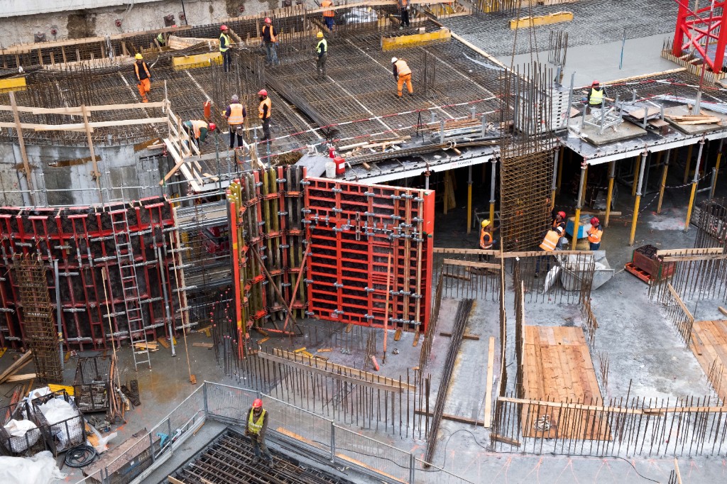 Aerial view of structural works under audit